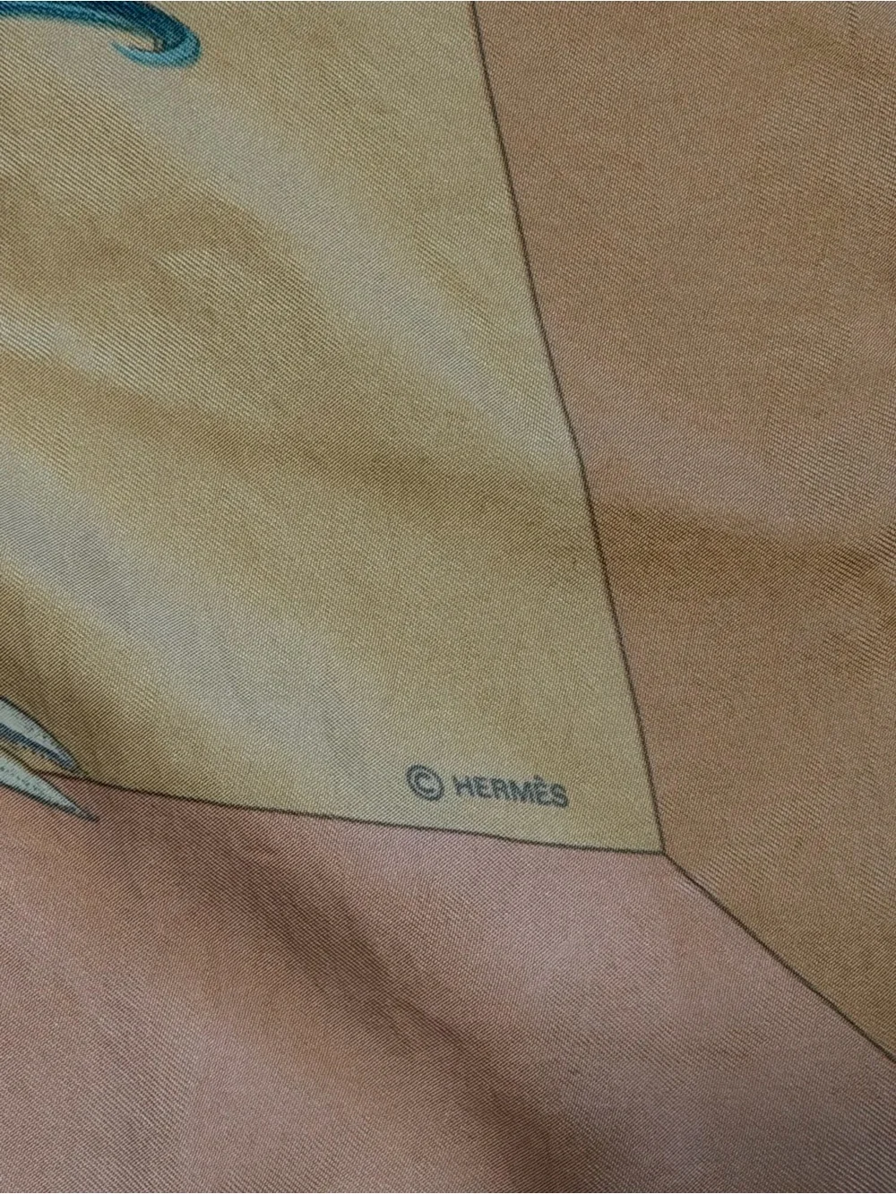 Hermès Paris Duck Print Silk Scarf - Peach Pink